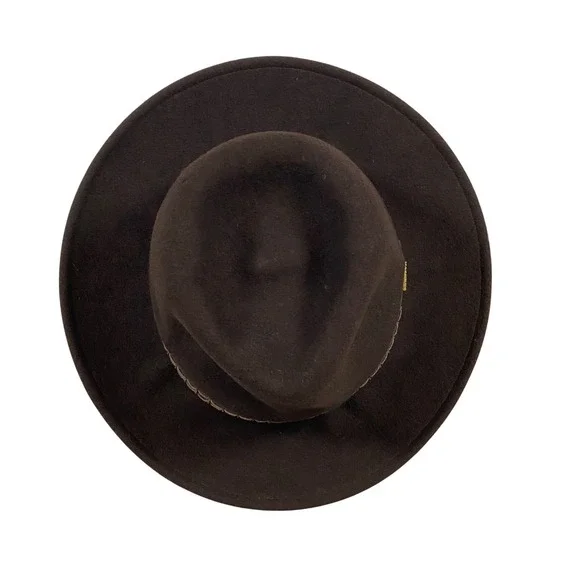 Stetson Crushable Wool Fedora Hat Brown Water Repellent‎ Large Made in USA - Picture 8 of 13